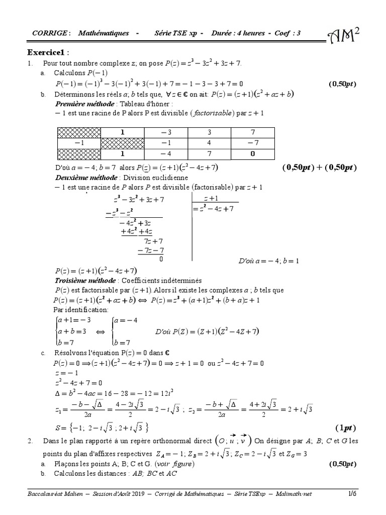 Brevet 2019 Maths Sujet Et Corrigé Pdf CORRIGE BAC 2019 TSExp PDF | PDF | Asymptote | Zéro d'une fonction