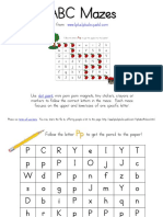 Letter Mazes Printable P PDF
