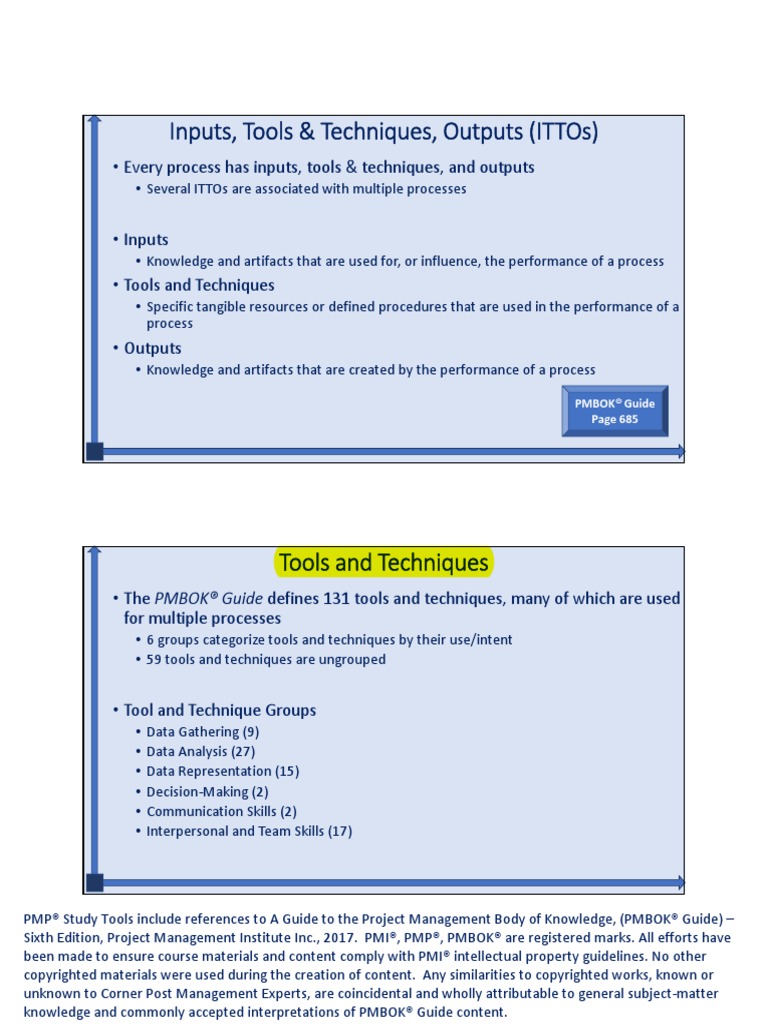 Every Process Has Inputs, Tools & Techniques, and Outputs | PDF ...