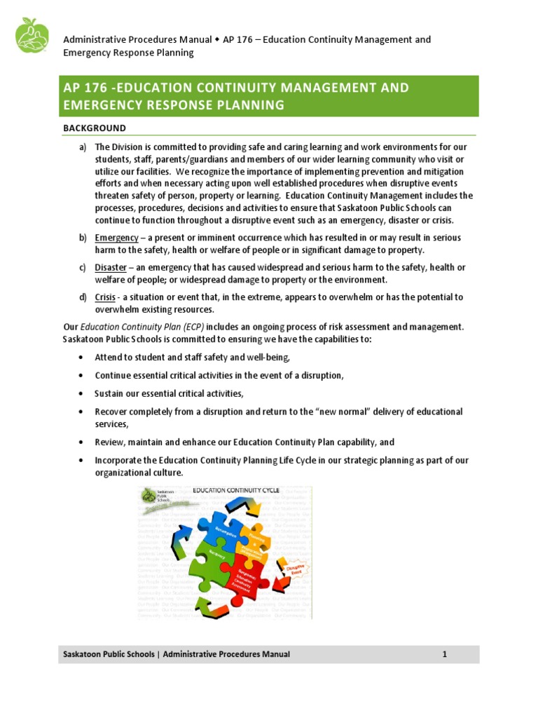 Education Continuity & Emergency Response | PDF | Emergency Management ...