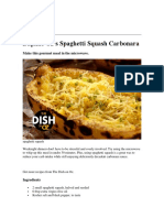 Microwave Spaghetti Squash Carbonara in 30 Minutes