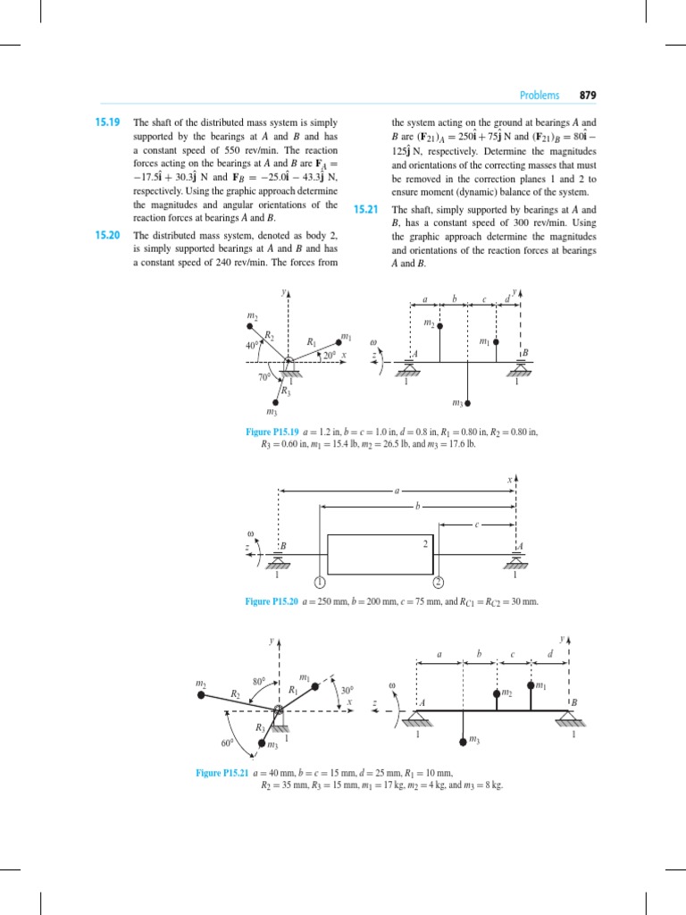 Determining Reaction Forces, Balancing Masses, and Primary Shaking ...