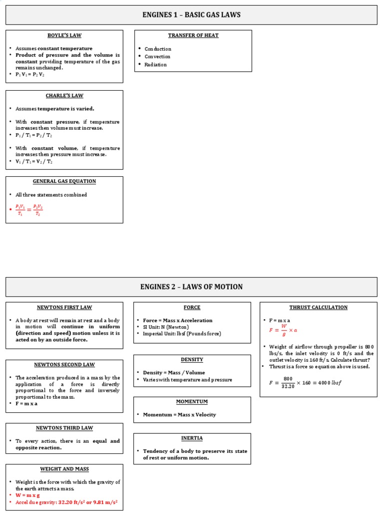 ATPL Notes - Engines | PDF | Internal Combustion Engine | Piston