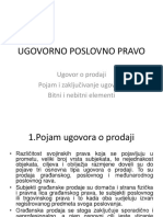1.predavanje - Pojam Zakljuyivanje Bitni I Nebitni Elementi Ugovora o Prodaji 1 PDF
