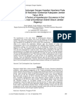 The Associated Factors of Hypertension Occurence in Oral Contraceptives User at Sumbersari District Area in Jember Regency