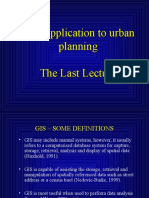 GIS Application To Urban Planning The Last Lecture