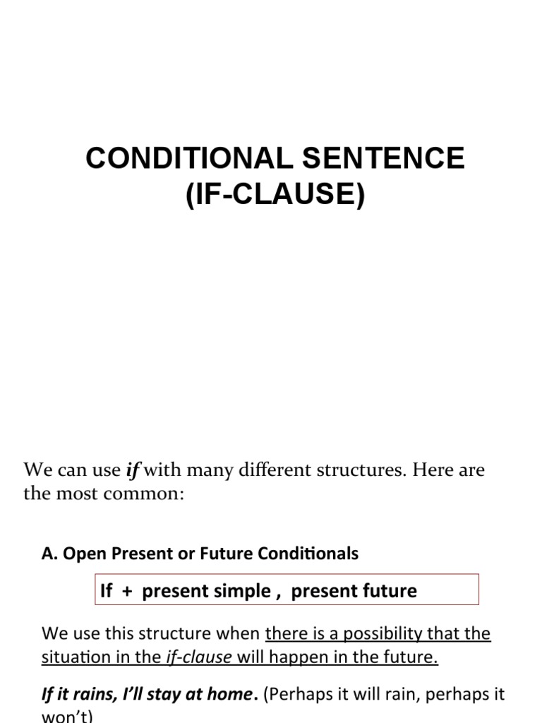 Understanding Conditional Sentences | PDF | Linguistic Typology ...
