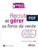 Recruter Et Gerer Sa Force de Vente PDF