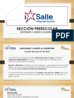 Sección Preescolar: Novedades Y Ajustes A Classroom