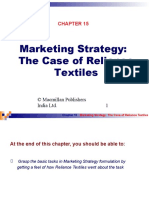 Marketing Strategy: The Case of Reliance Textiles: © Macmillan Publishers India Ltd. 1