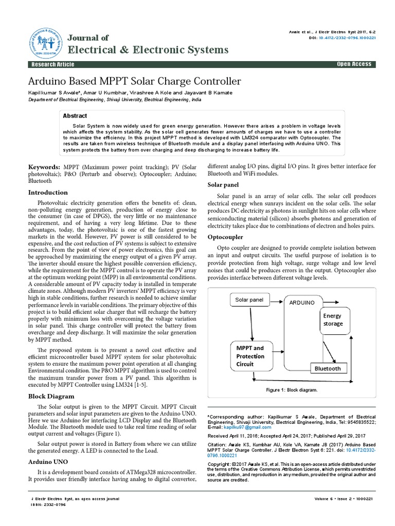 Arduino Based MPPT Solar Charge Controller 2332 0796 1000221 1 PDF ...
