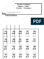 FA 3 Practice Worksheet 2nd