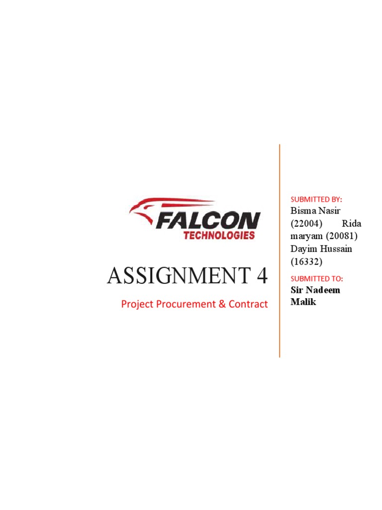 Assignment 4: Project Procurement & Contract | PDF | Futures Contract | Fee