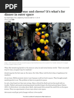 Menu-For-Astronauts-47424-Article Quiz and Answers