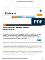 Come disattivare Windows Defender completamente - IlSoftware.it
