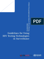 Guidelines For Using HIV Testing Technologies in Surveillance