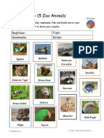Zoo Animals Handout For Charting 01