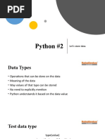 Python #2: Let's Store Data