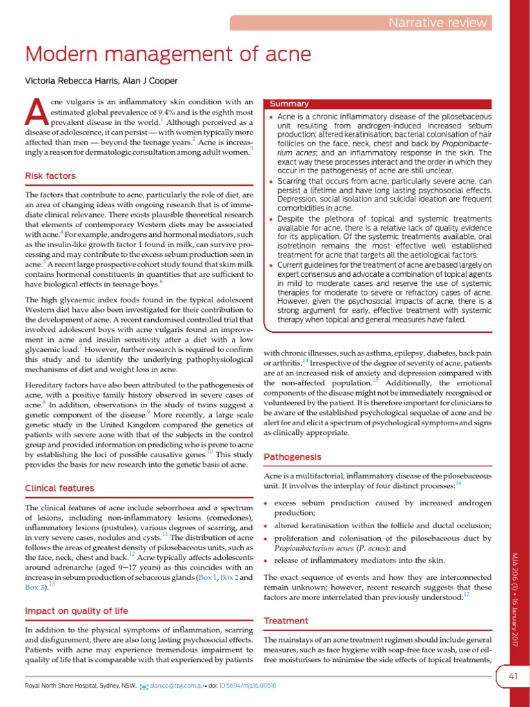 Comprehensive Acne Management Guide | PDF | Combined Oral Contraceptive ...