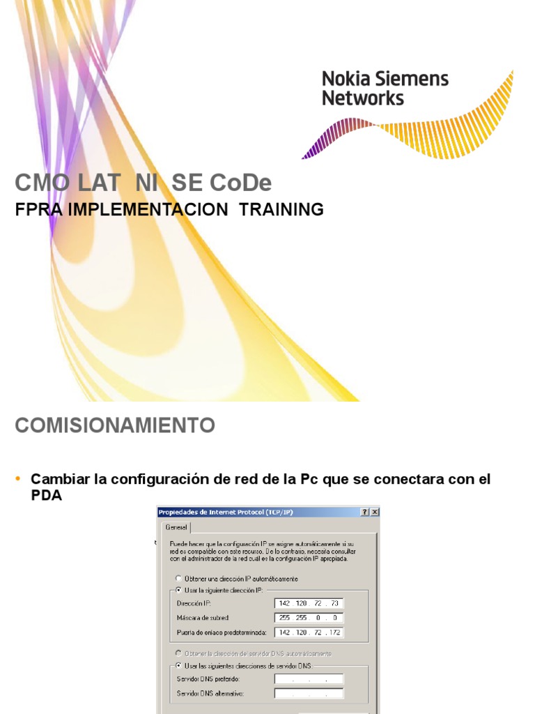 4.1 Comisionamiento Fpra | PDF | Nokia | Tecnologías de la información