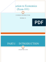 Introduction To Economics (Econ-101) : Course Instructor: Teferi D