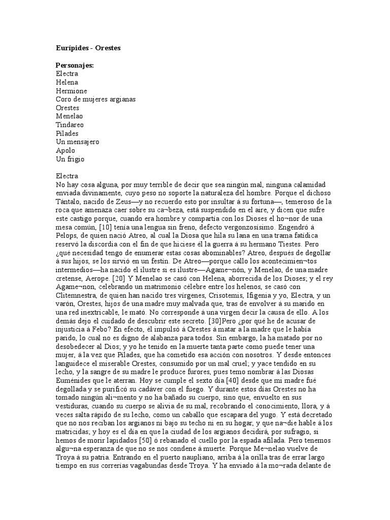 Eurípides Orestes PDF Helena de Troya Clitemnestra