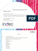 Progress in Statistical Harmonization in The Mercosur