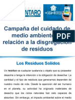 Campaña Del Cuidado de Medio Ambiente en Relación A La Disgregación de Residuos