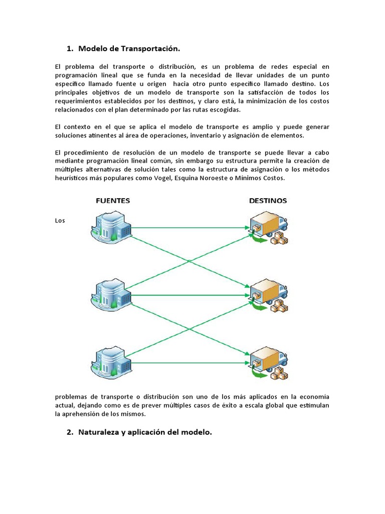 Modelo de Transporte en Programación Lineal | PDF | Programación lineal ...