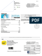 Payment Slip: Summary of Charges / Payments Current Bill Analysis