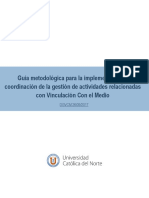 Guía Metodológica para La Implementación y Coordinación de La Gestión de Actividades Relacionadas Con Vinculación Con El Medio