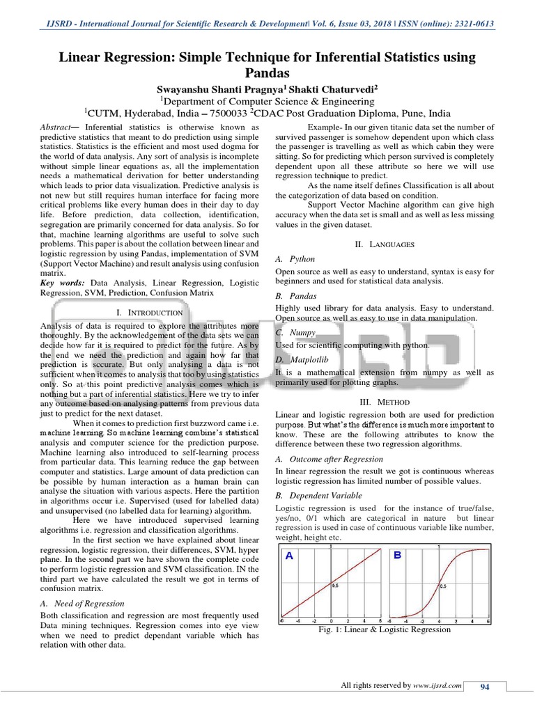 Linear Regression Simple Technique For I | PDF | Regression Analysis ...