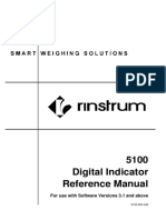 5100 Digital Indicator Reference Manual: For Use With Software Versions 3.1 and Above