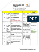 2° AÑO Itercer Bimestre - CRONOGRAMA