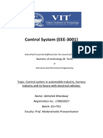 Control Systems in Automotive Industry