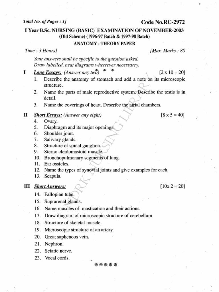 nursing research question paper pdf