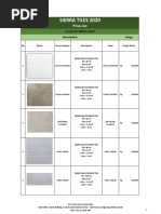 SIERRA Price List