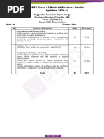 CBSE Class 12 Revised Business Studies Syllabus 2020 21