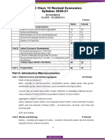 CBSE Class 12 Revised Economics Syllabus 2020-21: Part A: Introductory Macroeconomics