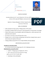 Profile Snapshot: H.Yashik Ahammed B.E., Certified Welding Inspeector-3.1 Qa/Qc Engineer - Pipeline & Structural