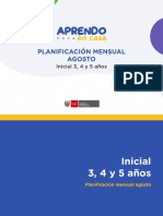 "Aprendo en Casa" Planificación Del Nivel INICIAL - Agosto 2020