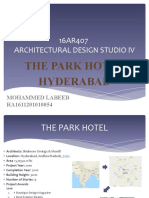 16AR407 Architectural Design Studio Iv: The Park Hotel Hyderabad