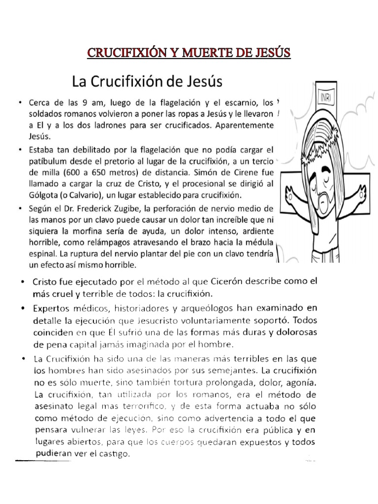 Crucifixion y Muerte de Jesus PDF | PDF