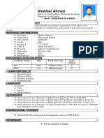 Shahbaz Ahmed: Career Objectives