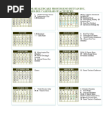 Center For Healthcare Professions Butuan Inc. 2020-2021 Calendar of Activities