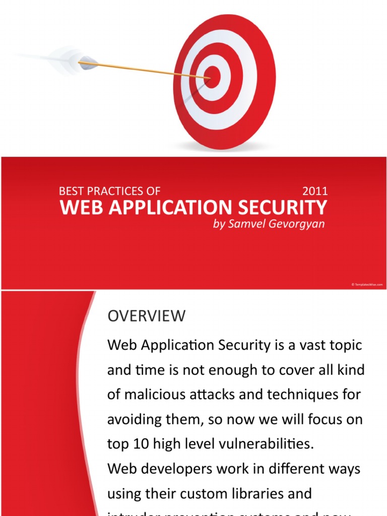 Best Practices of Web Application Security by Samvel Gevorgyan | PDF ...