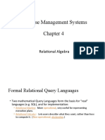 Database Management Systems: Relational Algebra