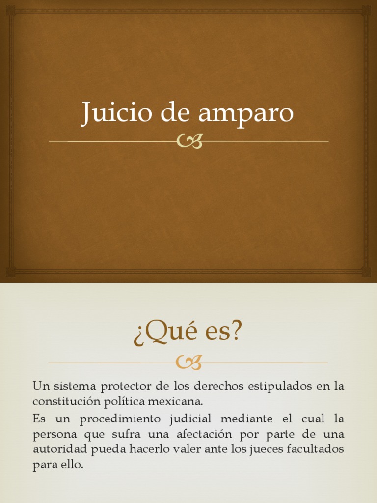Juicio de Amparo en México: Protección Constitucional | PDF