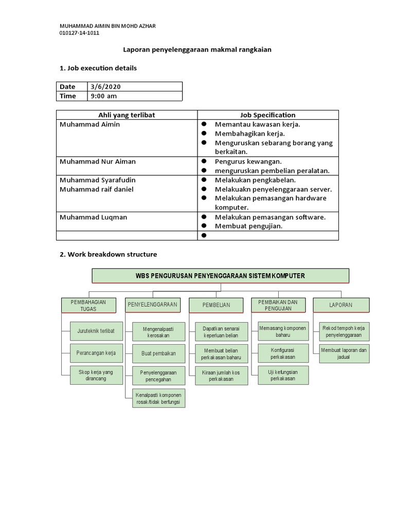 Laporan Penyelenggaraan Makmal Rangkaian Pdf