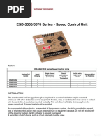 ESD-5550/5570 Series - Speed Control Unit: Technical Information